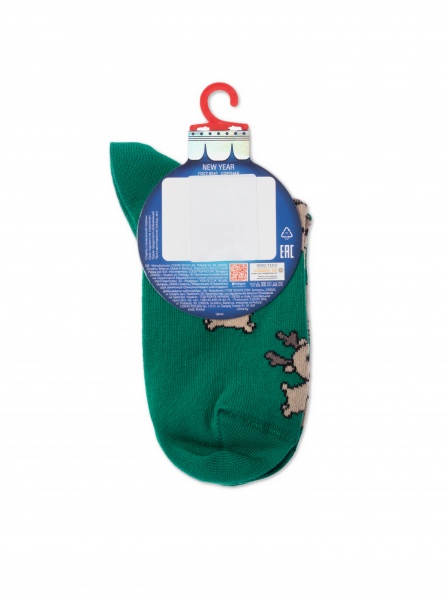 Носки детские унисекс Conte-Kids новогодние 21С-67СП 649 р.20–22 зеленый 
