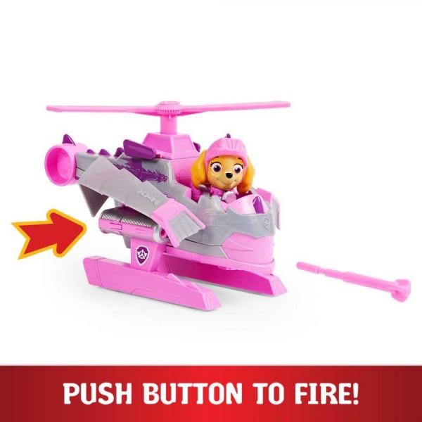 Игрушка Spin Master Щенячий патруль Спасательный автомобиль де-люкс с водителем Скай (серия Рыцари) 1:12 SM16776/4590