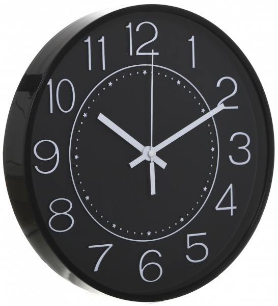 Часы настенные Optimal черно-белый 30х30х4 см