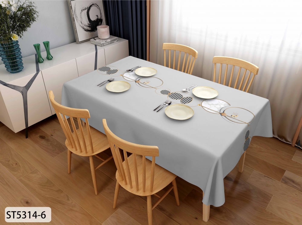Скатерть ST5314-6 137x200 см серый Dariana