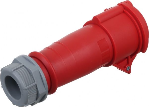 Розетка силовая переносная с заземлением Expert 3p+PE (224) 380В 32А IP44 серый