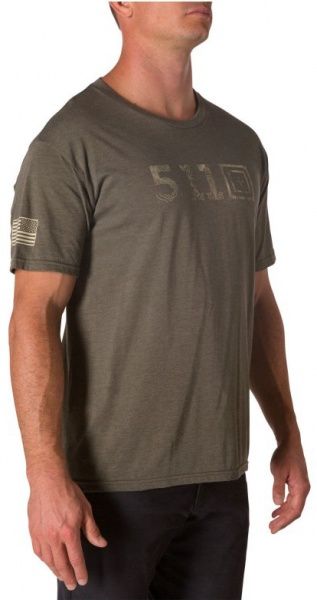 Футболка 5.11 Tactical р. XL [223] Military Green Heather 