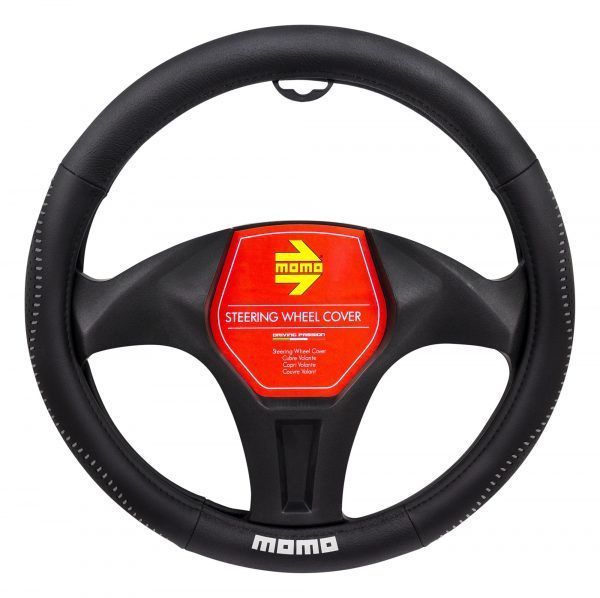 Чехол на руль MOMO SWC018BG черный с серым