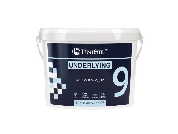 Краска фасадная акриловая водоэмульсионная UniSil 9 База А мат 1,4кг 