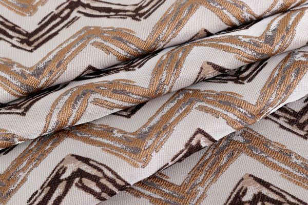 Тканина портьєрна жаккард JL 19173-105/280 Pjak кавова хвиля 