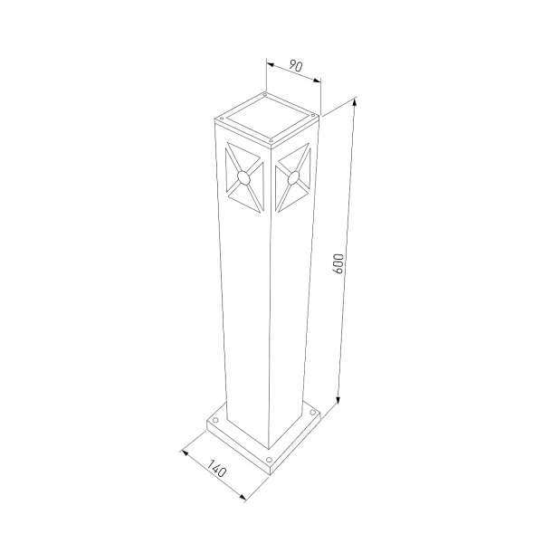 Світильник консольний Strotskis 60 Вт чорний 1406 TECHNO (чорний) 
