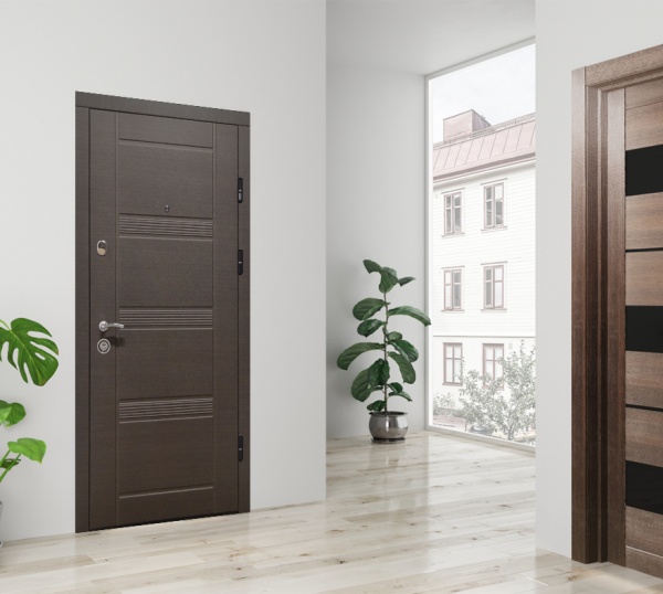 Дверь входная Министерство дверей КС-29+ венге серый горизонт 2050х860 мм правая