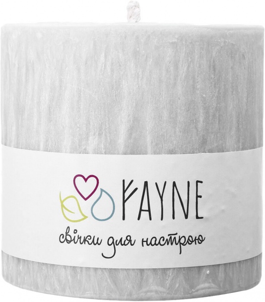 Свеча Цилиндр пальмовая белая 10х10 см ТМ FAYNE