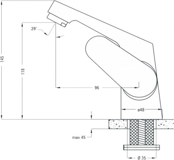 Змішувач для умивальника Deante Lemon BGL 020N