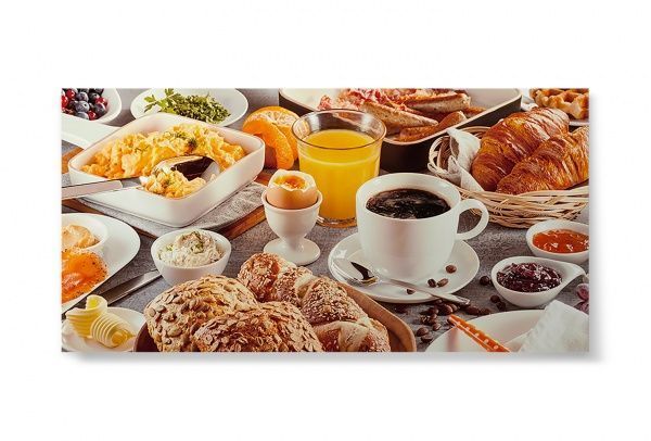 Репродукция Еда и напитки. Завтрак 96x48 см 