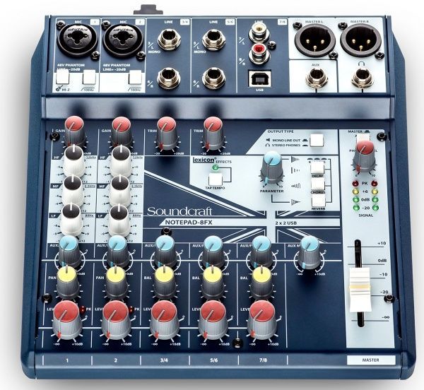 Пульт Soundcraft Микшерный NOTEPAD-8FX 5085984EU 