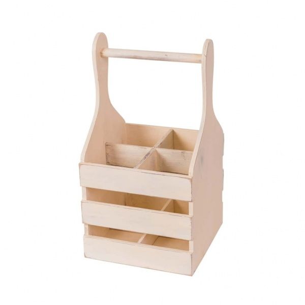 Кошик для вина Woodville Пуговка 40х20х21 см бежевий шеббі 