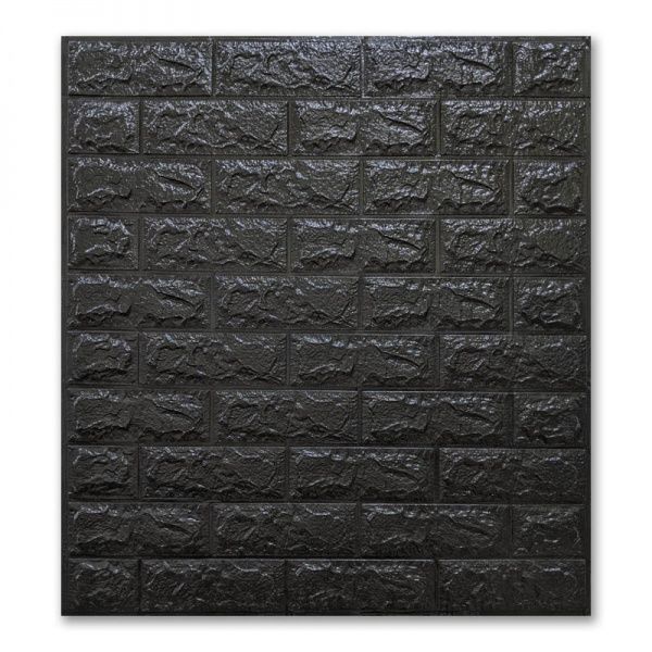 Декоративная наклейка 3D-панель кирпич темно-серый 770x700x8 мм 