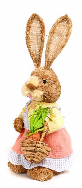 Декорация пасхальная Зайчик/Зайчик садоводы 46 см в ассортименте (Epi-LX2019-2814-15)