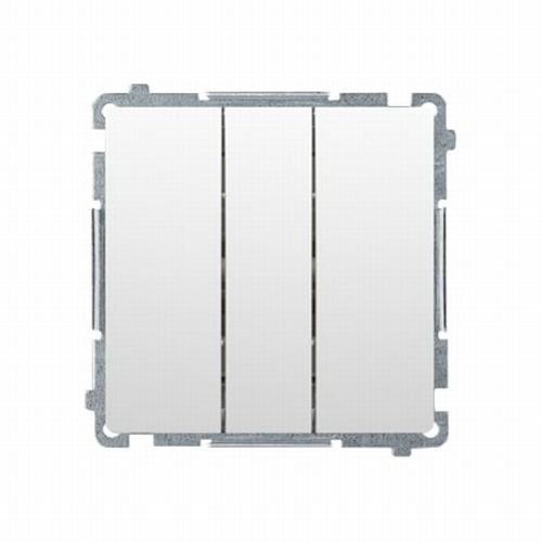 Вимикач триклавішний Simon Basic без підсвітки 10 А 250В білий BMW31.01/11