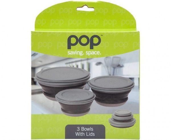 Набор туристической посуды Summit POP BOWL SET BLACK/GREY (3 ШТ.)