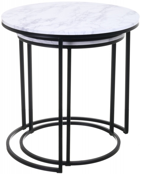 Набор декоративный Monaco 50x50x55 см/40x40x48 см белый/черный 