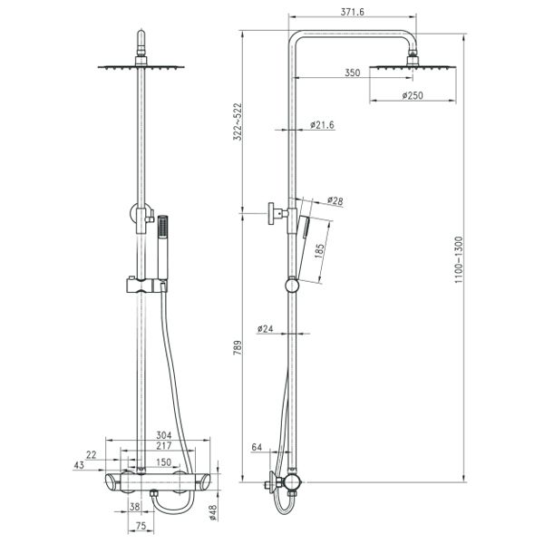 Душова система Deante Arnika Nac 01QK