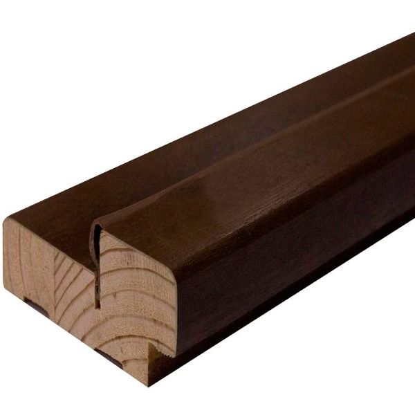 Дверная коробка ОМиС шпонированная с уплотнителем 75x30x2050 мм лесной орех