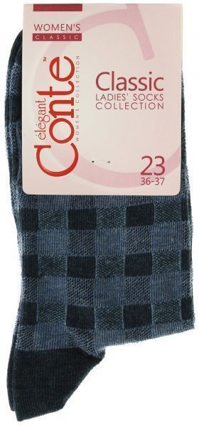 Шкарпетки жіночі Conte Classic р. 23 темний джинс 15С-15СП 