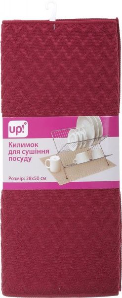 Коврик для сушки посуды 38х50 см винный UP! (Underprice)