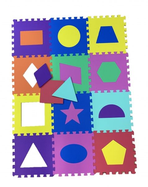 Коврик-пазл Termoizol Веселая геометрия 30х30 см 12 шт./уп.