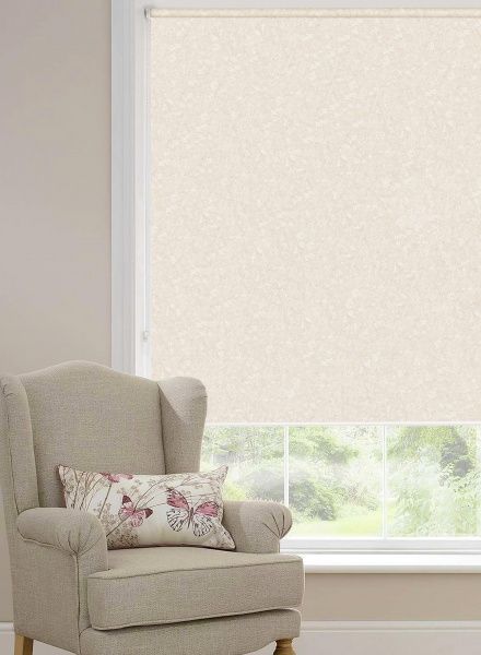 Ролета мини РОЛЛОТЕКС с фиксацией на струне Miracle 39x150 см кремово-золотистая 