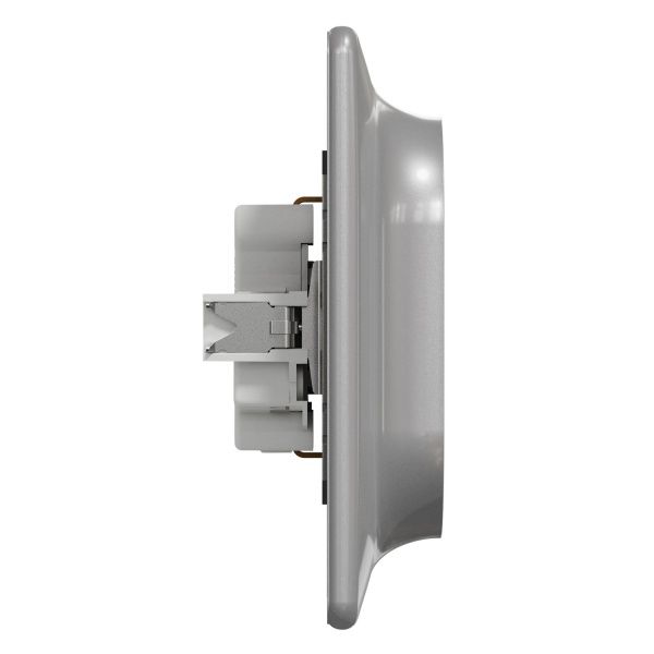 Розетка силова подвійна із заземленням Schneider Electric Sedna Design зі шторками без кришки алюміній SDD313221