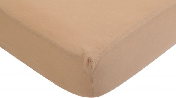 Простынь на резинке 160x200 см бежевый Luna 