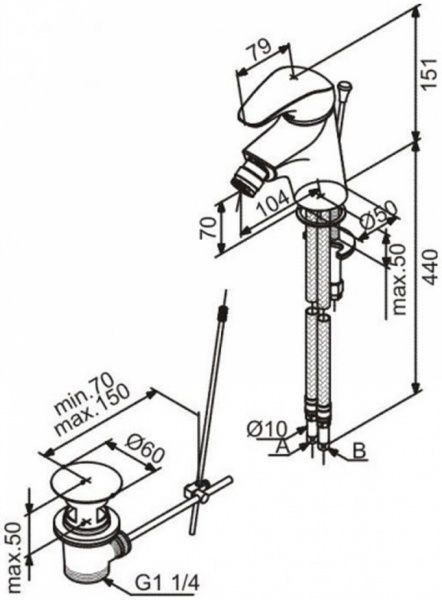 Змішувач для біде Damixa Space 108310000