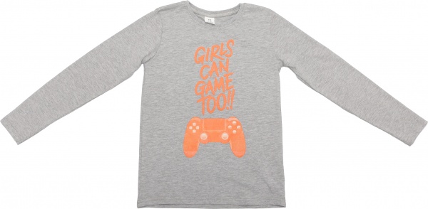 Реглан для дівчинки Luna Kids Girls р.140 сірий меланж 