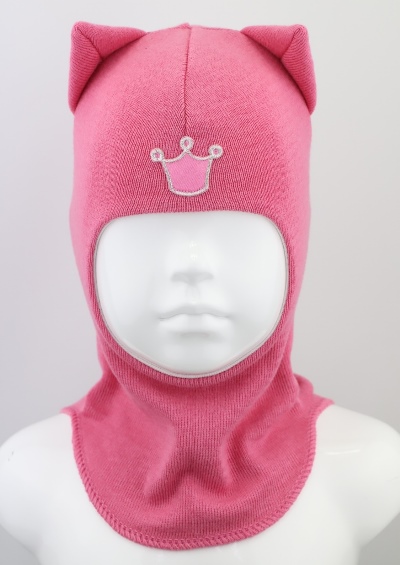 Шапочка детская для девочки Beezy Кошка р.54-56 бледно-розовый 1750 