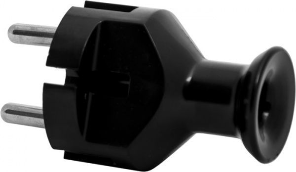 Вилка кабельная LXL с заземлением 220В 16А IP20 пластик черный