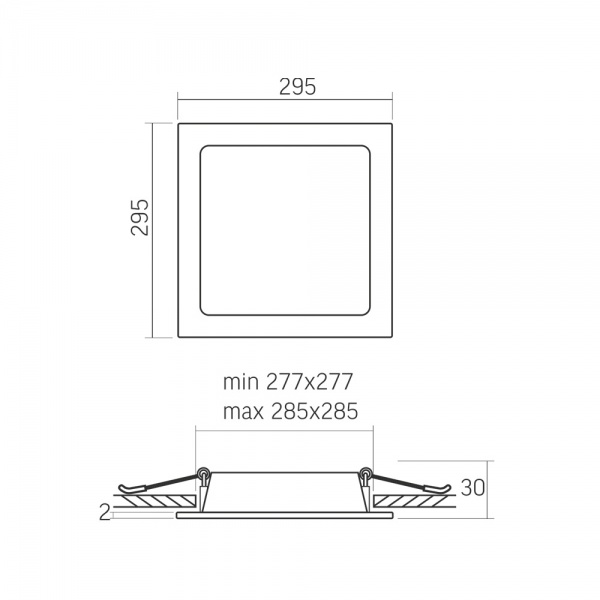 Світильник світлодіодний Videx Back 26 Вт білий 5000 К 26904 