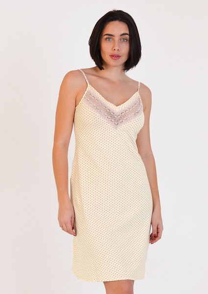 Нічна сорочка Roksana Flora №1397/16078 р.S бежевий