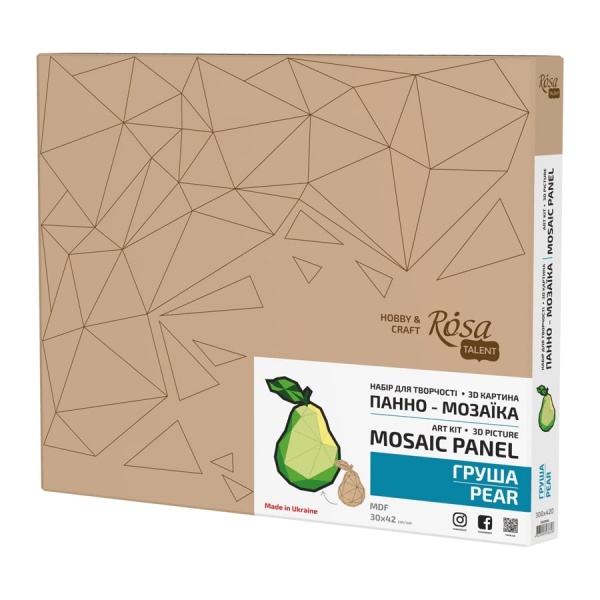 Панно-мозаика 3D-картина Груша 30х42 см Rosa Talent 