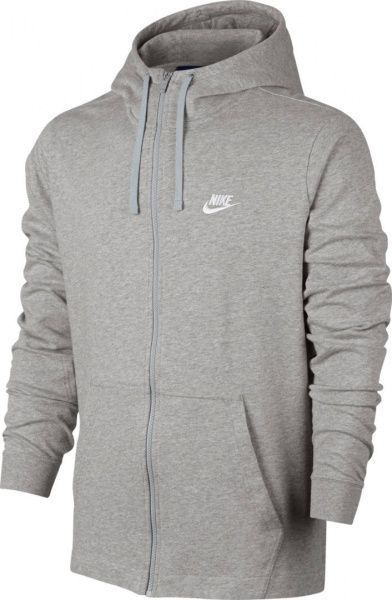 Джемпер Nike M NSW CLUB HOODIE FZ JSY 861754-063 р. 2XL сірий