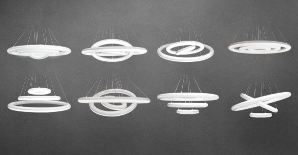 Люстра светодиодная Hopfen Gravitation 3R с пультом ДУ (Plexiglas) 150 Вт белый 