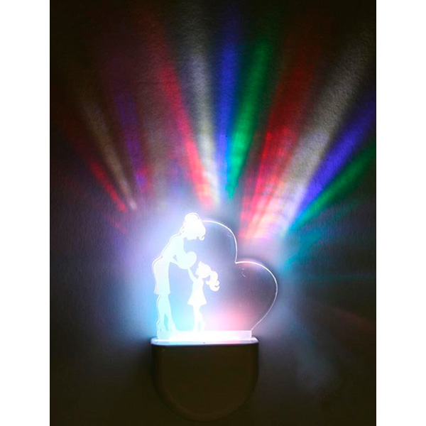 Ночник Aukes Детство 3D LED RGB 0.5 Вт белый 