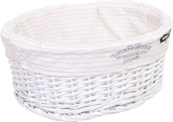 Кошик плетений Tony Bridge Basket з текстилем 40х32х17 см HQN20-1CD-3 