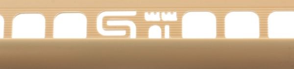 Уголок для плитки Salag внешний 07 ПВХ 10 мм 2,5м темно-бежевый 