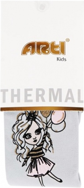 Колготки для девочек ARTI 650002р.106-118 серый 