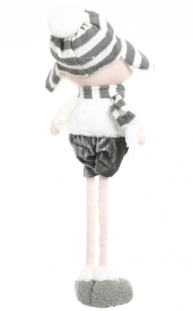 Декорація новорічна текстильна Хлопчик/дівчинка 20x64 см бежево-зелений 2 асортимента LF2237048AB