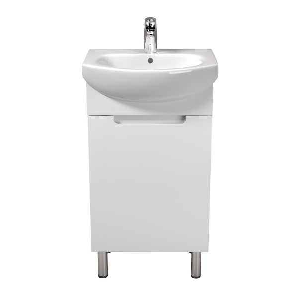 Тумба напольная Мойдодыр Tetris White 50 с умывальником Runa 50