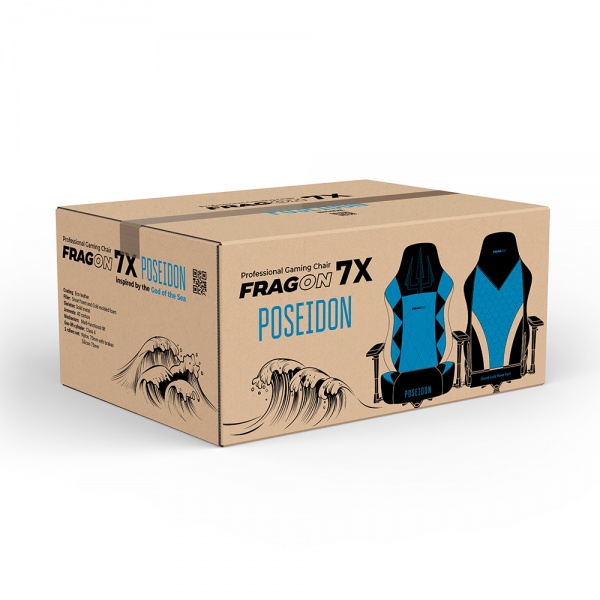 Кресло игровое FRAGON 7X Series Poseidon черно-синий 