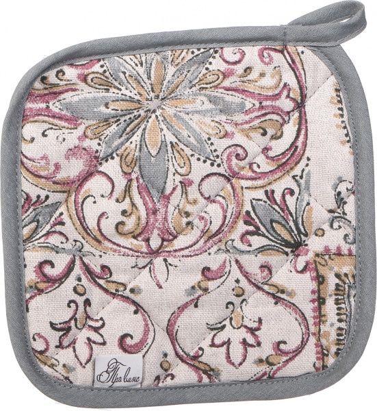 Прихватка Mosaic 20x20 см сірий із малюнком Прованс 