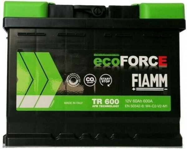 Аккумулятор автомобильный Fiamm ECOForce 60Ah 600A 12V «+» справа (FIM 7906488)