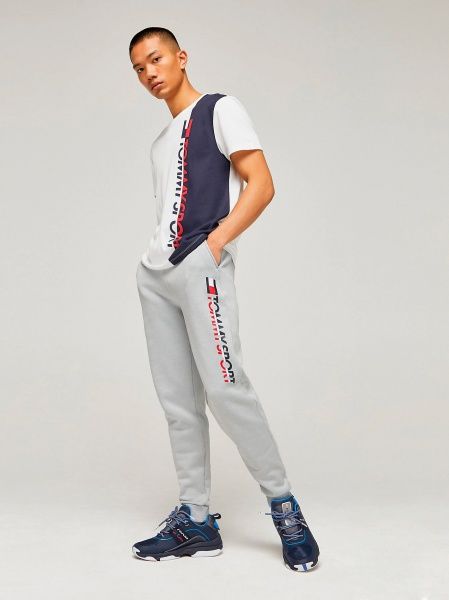 Брюки Tommy Hilfiger Sport FLEECE HBR LOGO JOGGER S20S200189001 р. L светло-серый