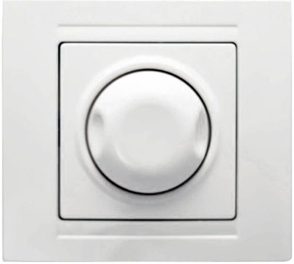 Светорегулятор поворотный Gunsan Moderna с подсветкой 1000Вт IP20 белый MD 29 11 127