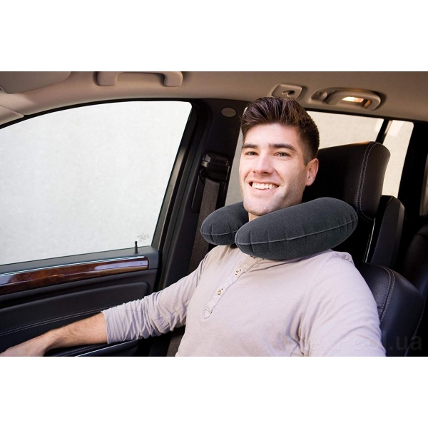 Надувная флокированная подушка Intex 68675 Чёрный